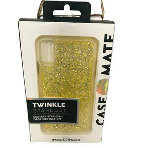 Case Mate Twinkle Stardust Gold Sparkle Apple iPhone XS And X New In Package